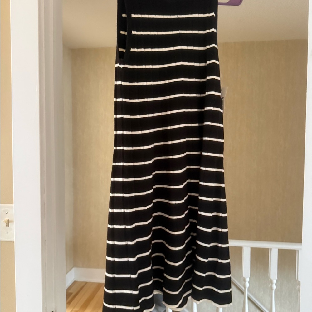 NWT Black and White Striped Dress